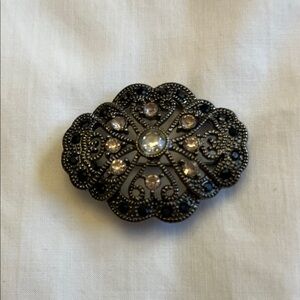 Antique-Style Rhinestone Brooch